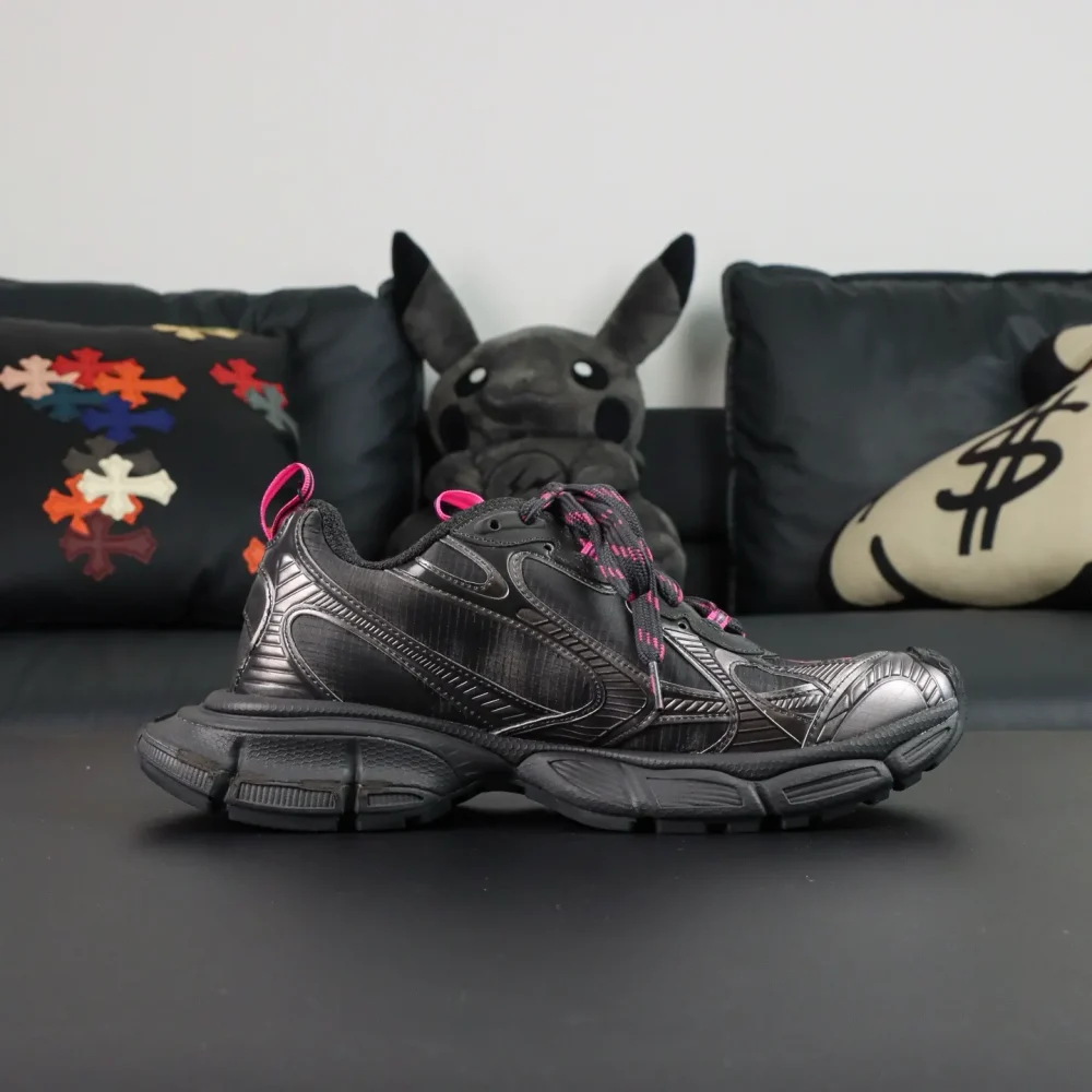 Balenciaga 3XL Schwarz Grau Rosa Low-Top-Sneakers – Bild 3