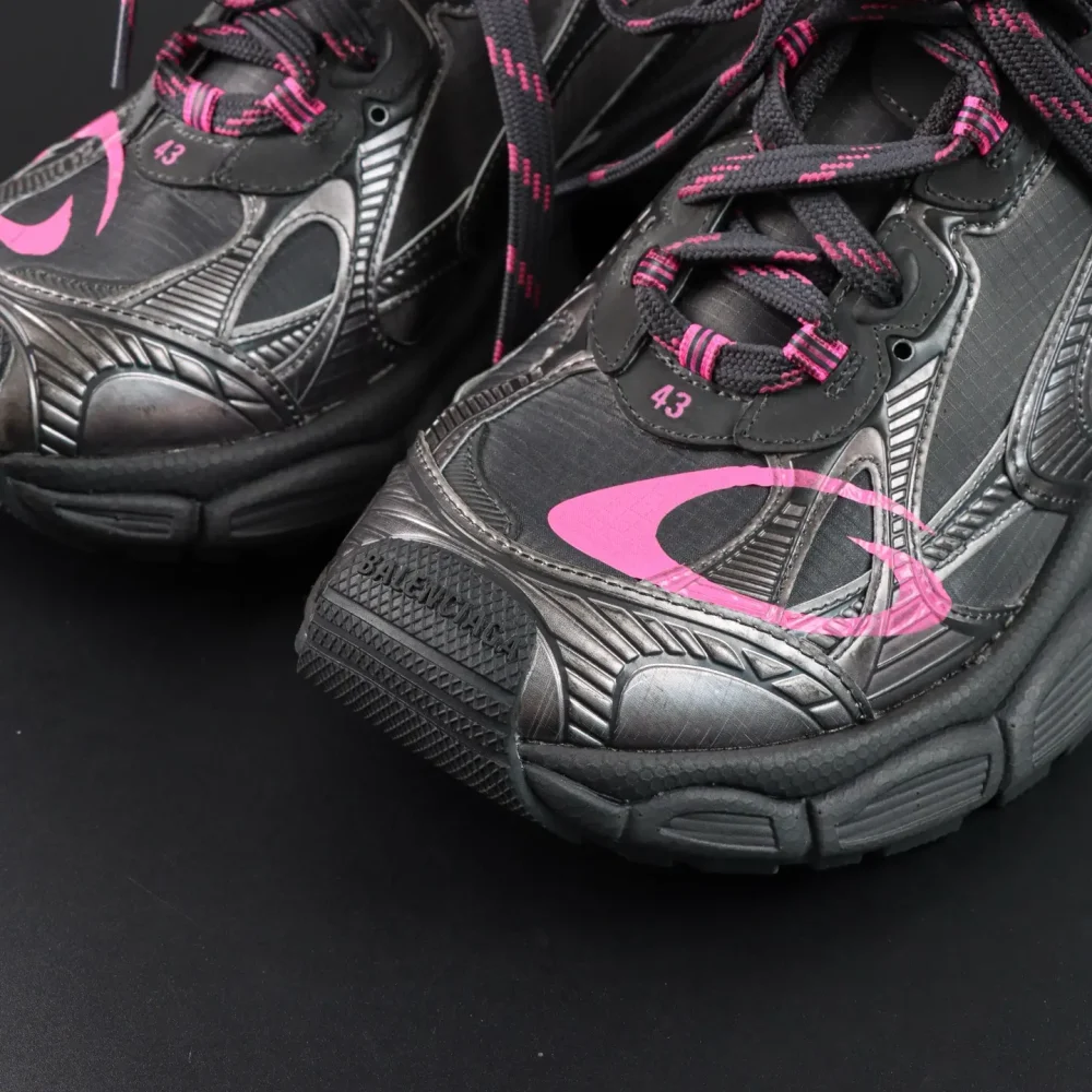 Balenciaga 3XL Schwarz Grau Rosa Low-Top-Sneakers – Bild 11