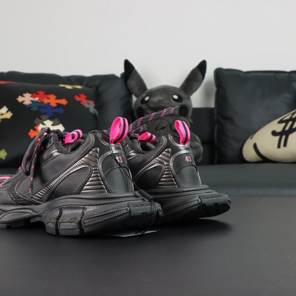Balenciaga 3XL Schwarz Grau Rosa Low-Top-Sneakers – Bild 7