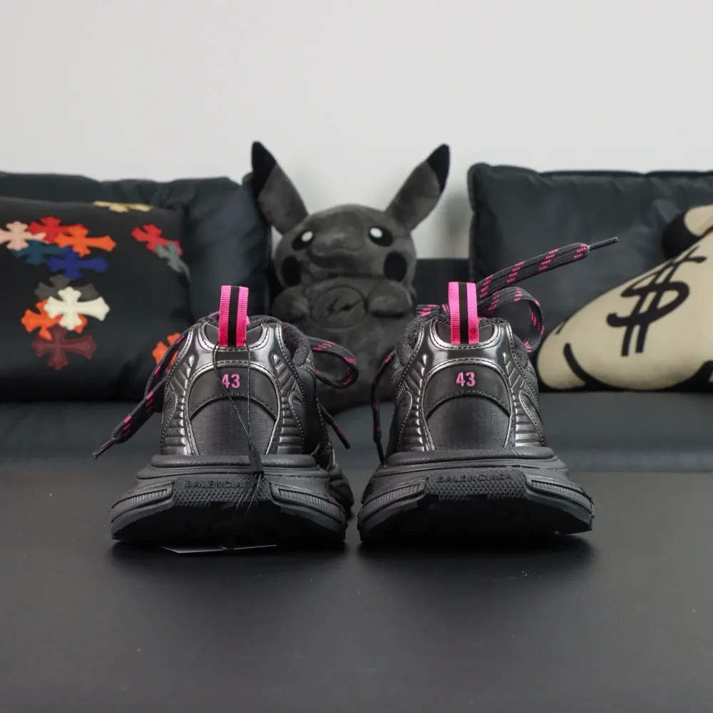 Balenciaga 3XL Schwarz Grau Rosa Low-Top-Sneakers – Bild 6