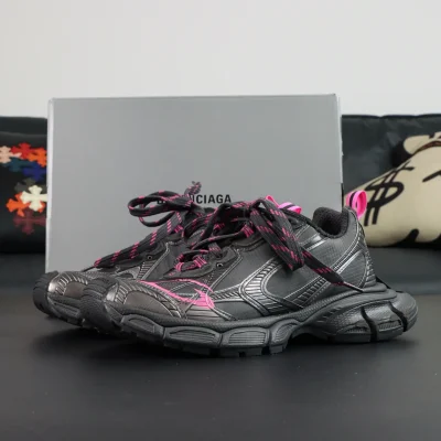 Balenciaga 3XL Schwarz Grau Rosa Low-Top-Sneakers