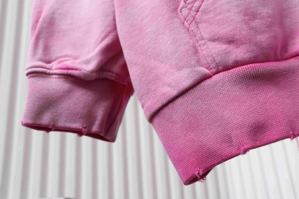 Balenciaga BLCG Strickjacke mit Kapuze und Batikmuster in schwerer Waschung und gebratener Schneeflocke mit Cola-Stickerei, langärmliges Sweatshirt – Bild 7
