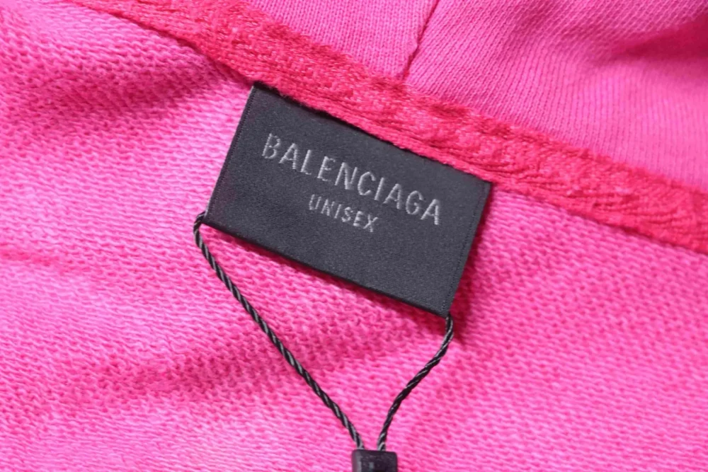 Balenciaga BLCG Strickjacke mit Kapuze und Batikmuster in schwerer Waschung und gebratener Schneeflocke mit Cola-Stickerei, langärmliges Sweatshirt – Bild 10