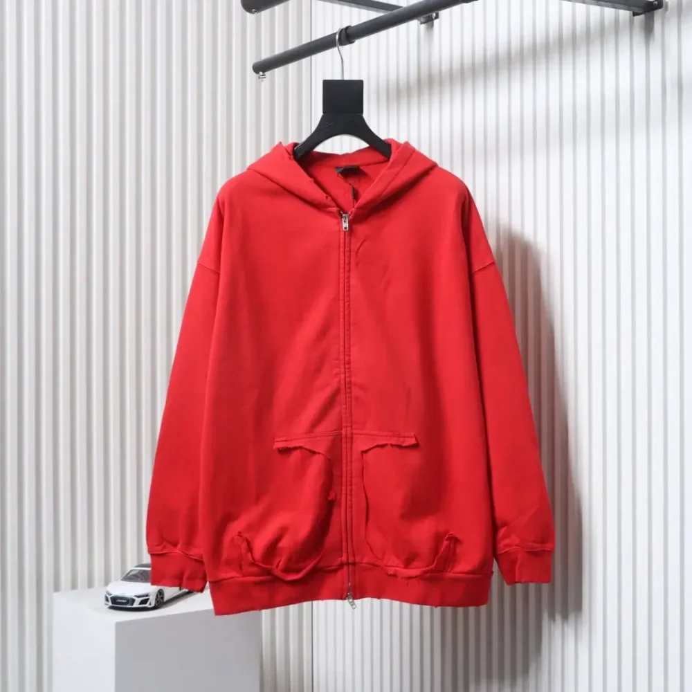 Balenciaga Strickjacke mit Kapuze und Reißverschluss – Bild 2