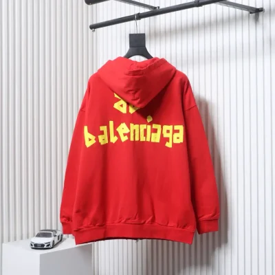 Balenciaga Strickjacke mit Kapuze und Reißverschluss