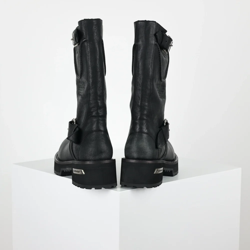 Balenciga 25FW Venom hohe Stiefel im Motorrad-Punk-Stil mit Martin-Schnalle und großen Stiefeln mit dicker Sohle black – Bild 6