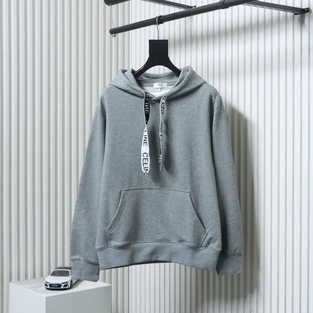 Celine-Logo-Sweatshirt mit Webband und Kapuze – Bild 11