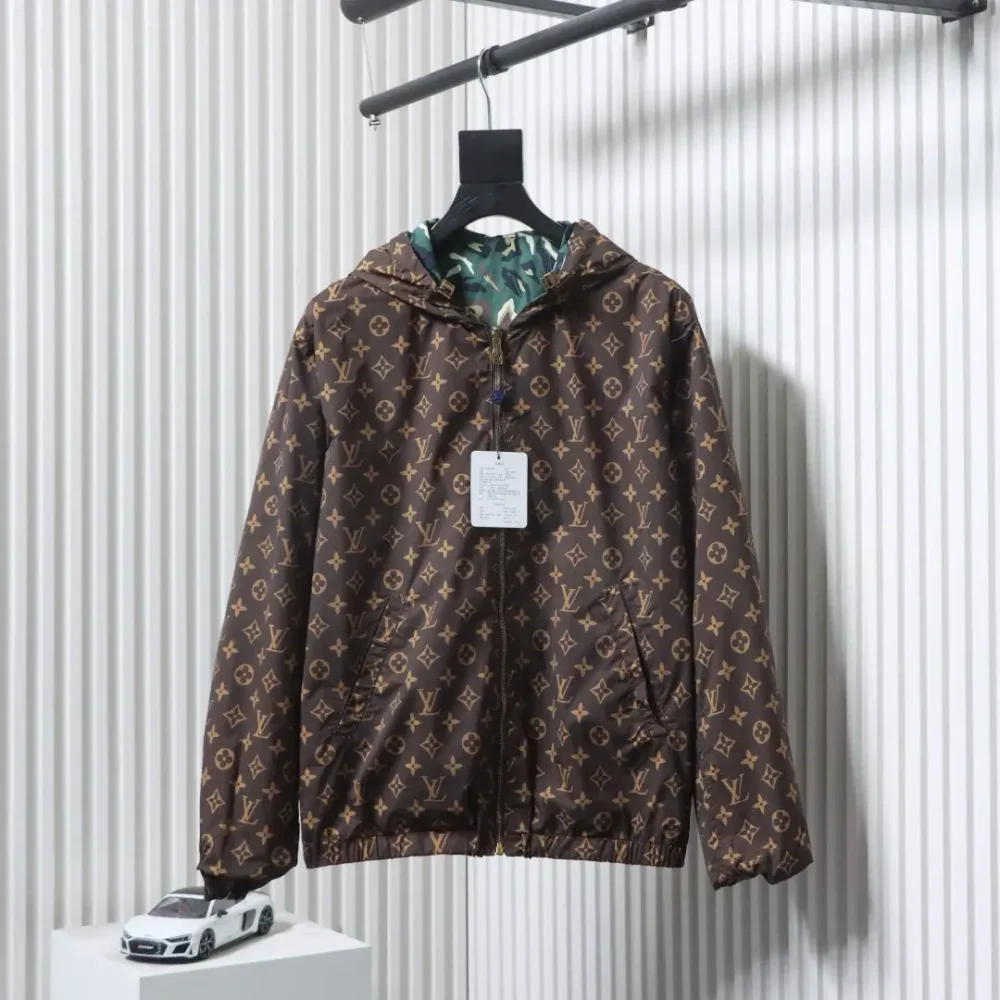 Doppelseitige Windjacke mit Camouflage-Monogramm Wendejacke – Bild 3