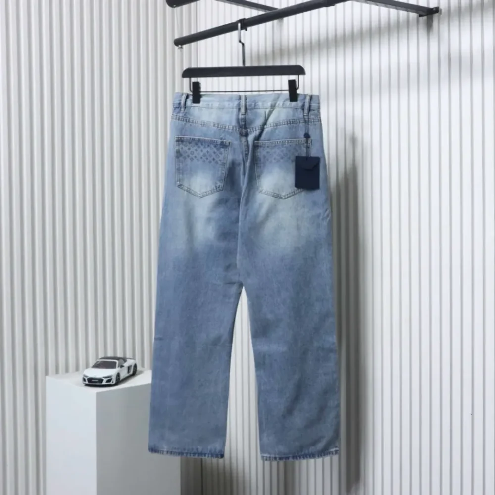 Gespleißte Jeanshose mit Monogramm – Bild 2