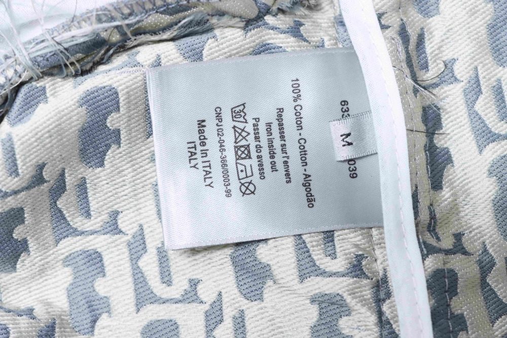 Gewebte Hose mit Allover-Jacquard-Print und seitlichem Webband – Bild 11