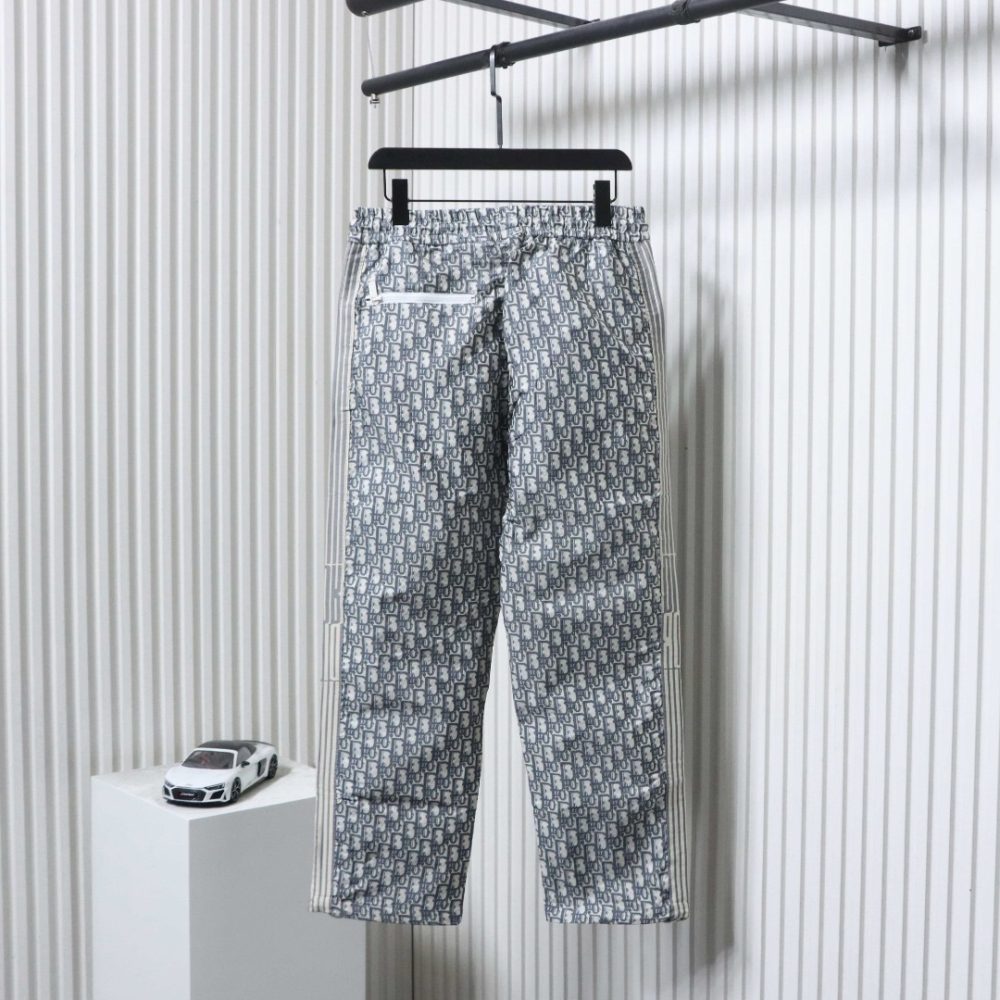 Gewebte Hose mit Allover-Jacquard-Print und seitlichem Webband – Bild 2
