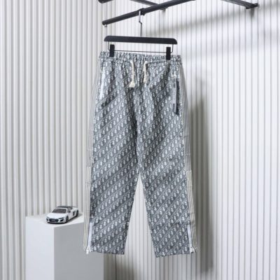 Gewebte Hose mit Allover-Jacquard-Print und seitlichem Webband
