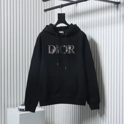 Hoodie mit Farbverlauf und Blumenmuster