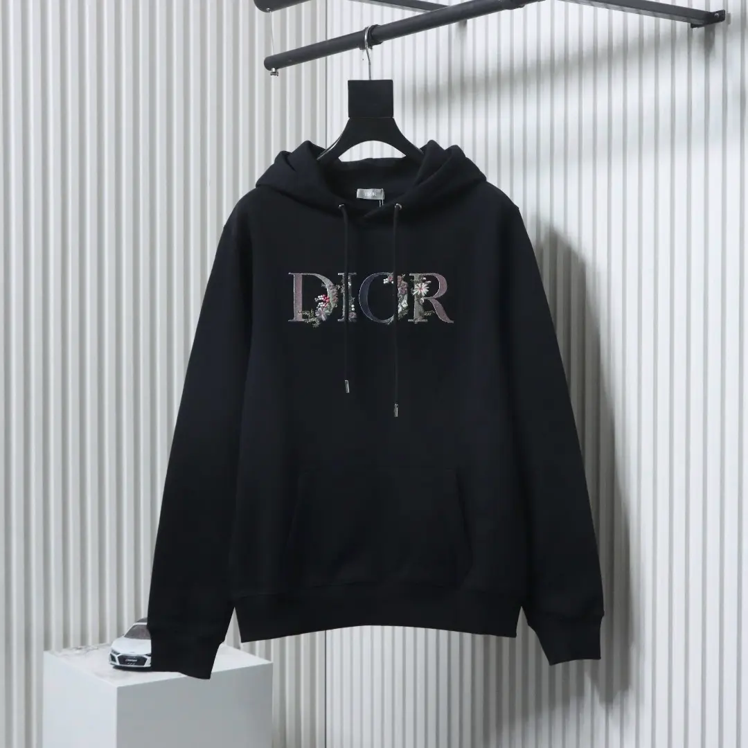 Hoodie mit Farbverlauf und Blumenmuster