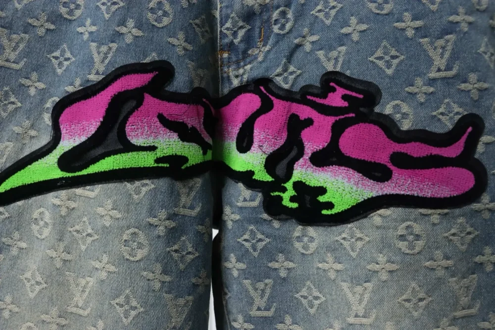 Jeans mit Graffiti-Farbverlaufsstickerei XXL – Bild 7