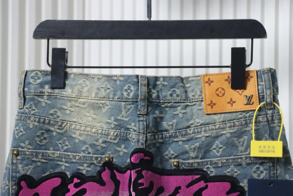 Jeans mit Graffiti-Farbverlaufsstickerei XXL – Bild 4