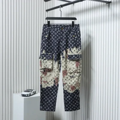 Jeanshose mit Allover-Print