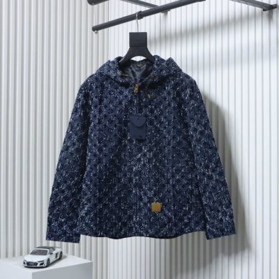 Jeansjacke aus beflocktem Jacquard mit Allover-Print