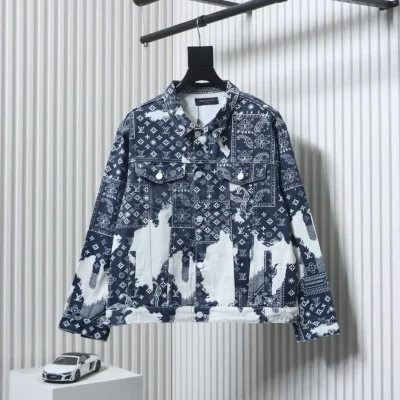 Jeansjacke mit Mosaikmuster Top-Version