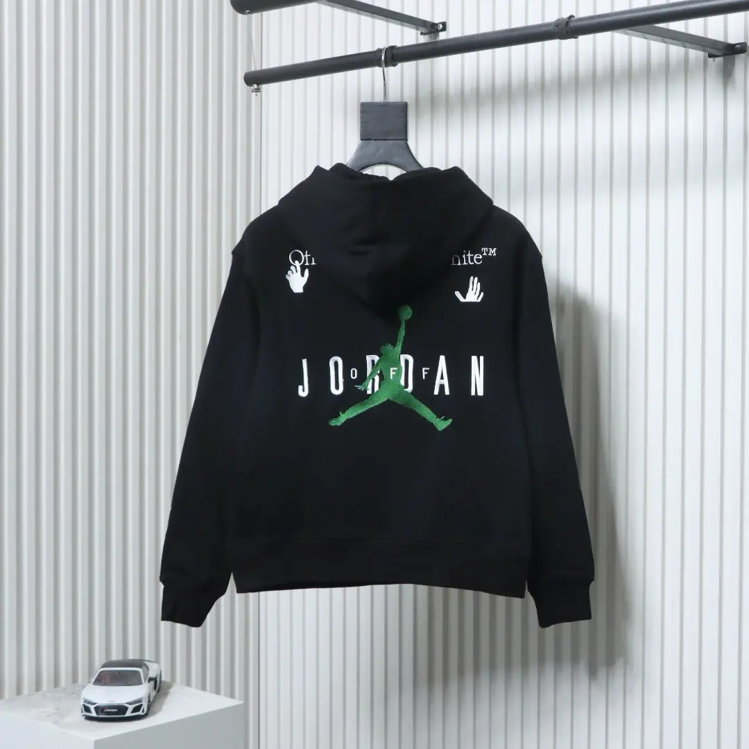 Jordan OW Co-Branding-Kapuzenpullover mit großem LOGO-Stickerei XXXL – Bild 2