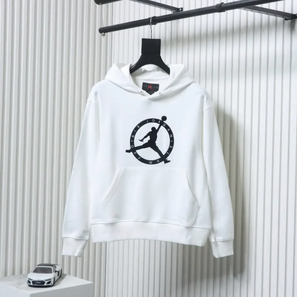 Jordan OW Co-Branding-Kapuzenpullover mit großem LOGO-Stickerei XXXL – Bild 11