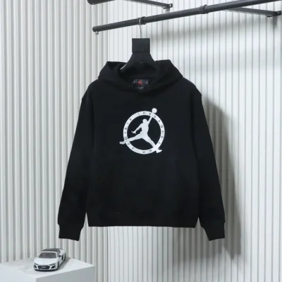 Jordan OW Co-Branding-Kapuzenpullover mit großem LOGO-Stickerei
