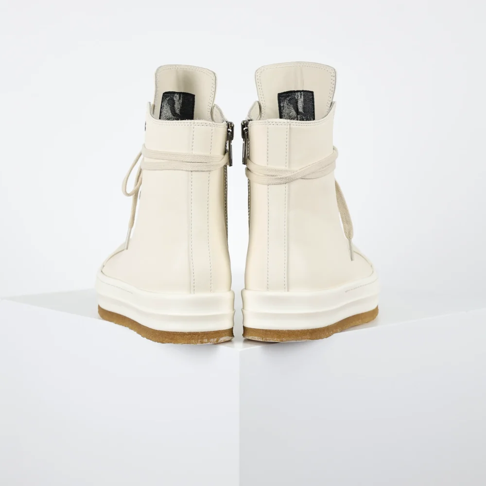 RO Geobasket High-Top-Sneakers aus Rindsleder mit runder Zehenpartie und Schnürung – Bild 5