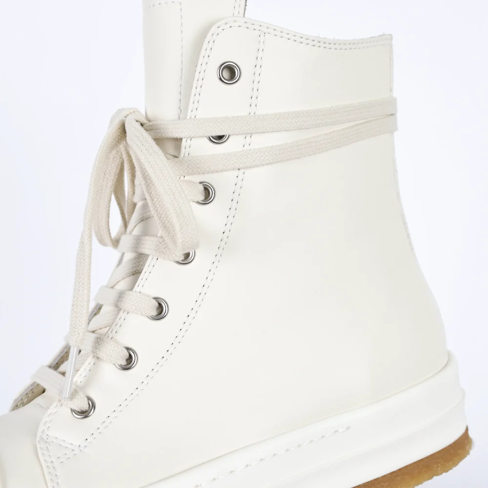 RO Geobasket High-Top-Sneakers aus Rindsleder mit runder Zehenpartie und Schnürung – Bild 10