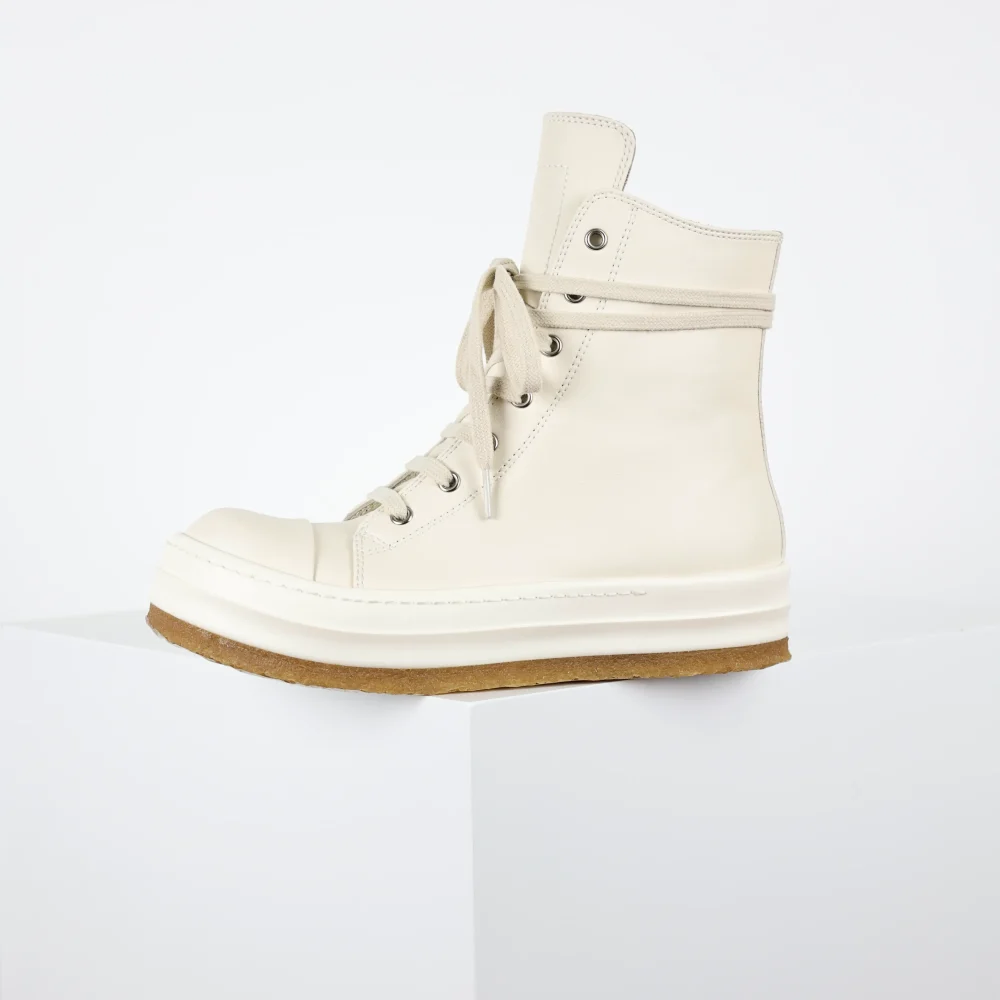 RO Geobasket High-Top-Sneakers aus Rindsleder mit runder Zehenpartie und Schnürung – Bild 6
