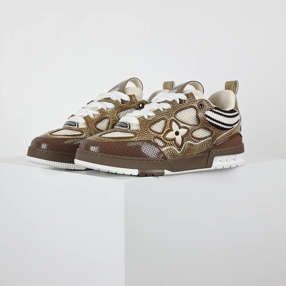 Skate Low Trainers Braune Top-Sneaker – Bild 3