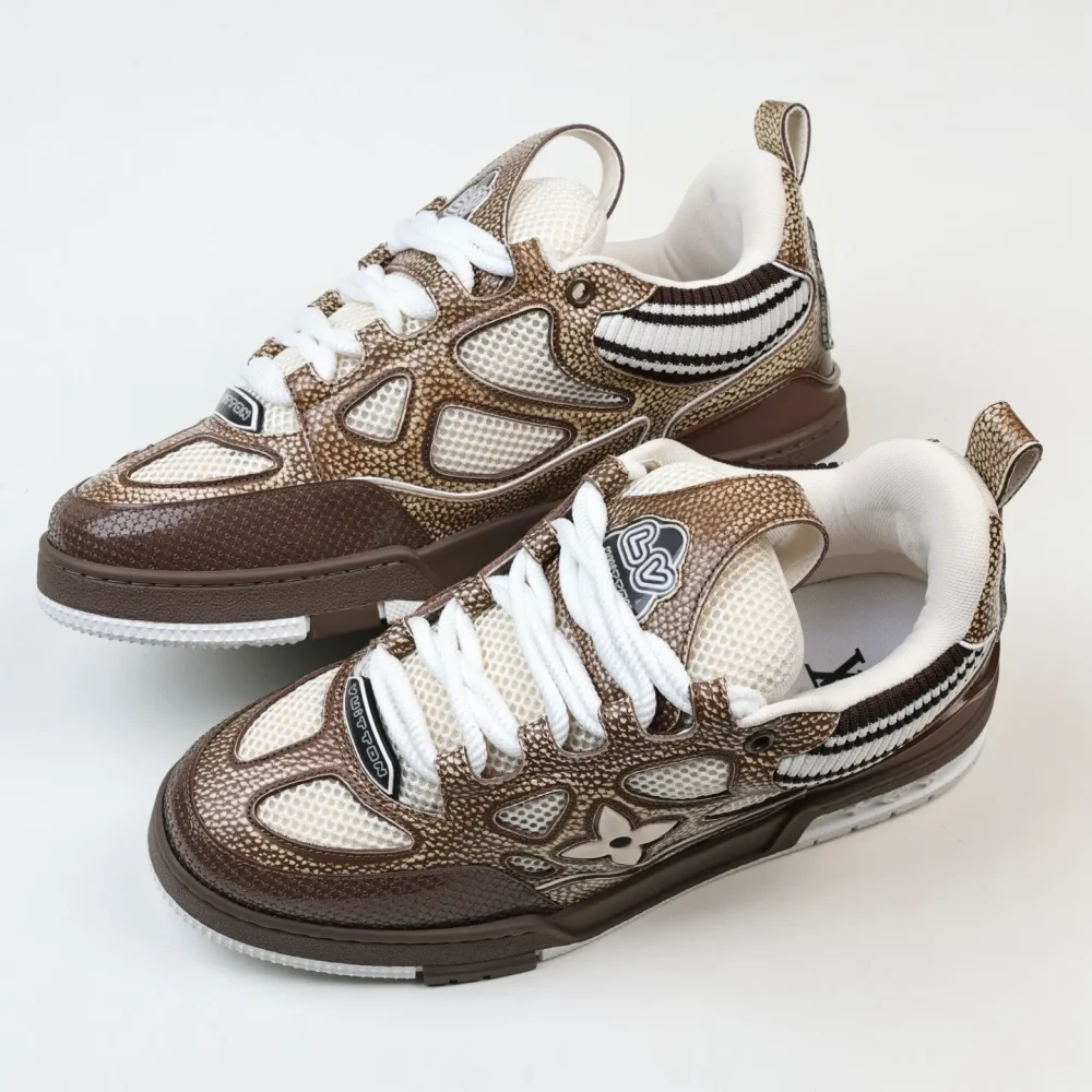 Skate Low Trainers Braune Top-Sneaker – Bild 7