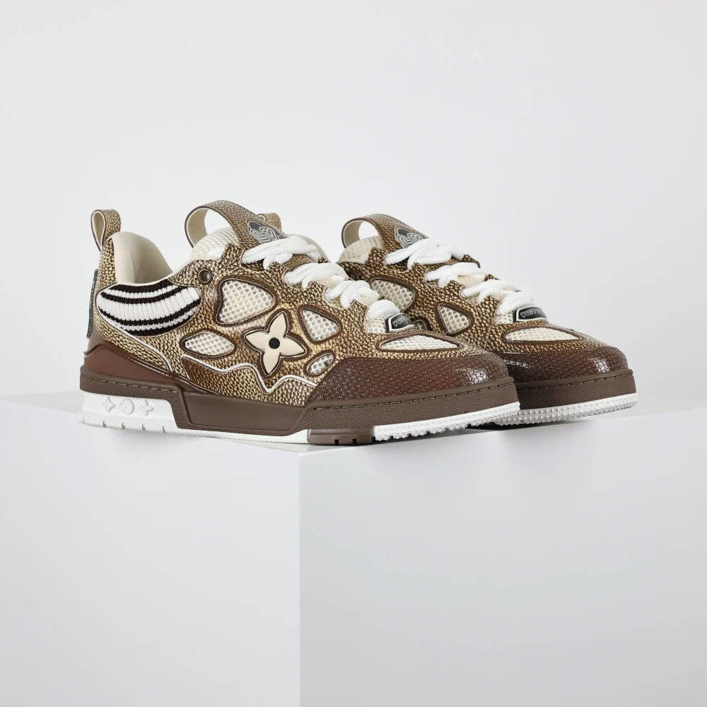 Skate Low Trainers Braune Top-Sneaker – Bild 2