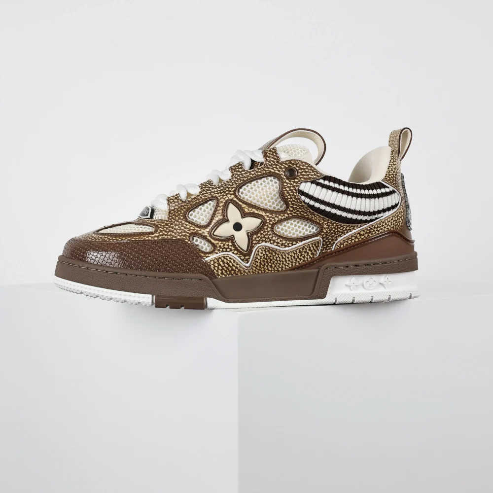 Skate Low Trainers Braune Top-Sneaker – Bild 4