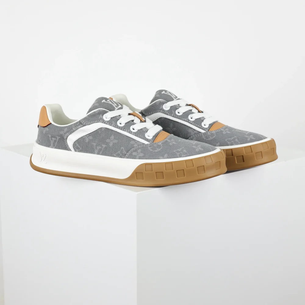 Skate-Sneaker 2025 Low-Top Grau Monochrom – Bild 2
