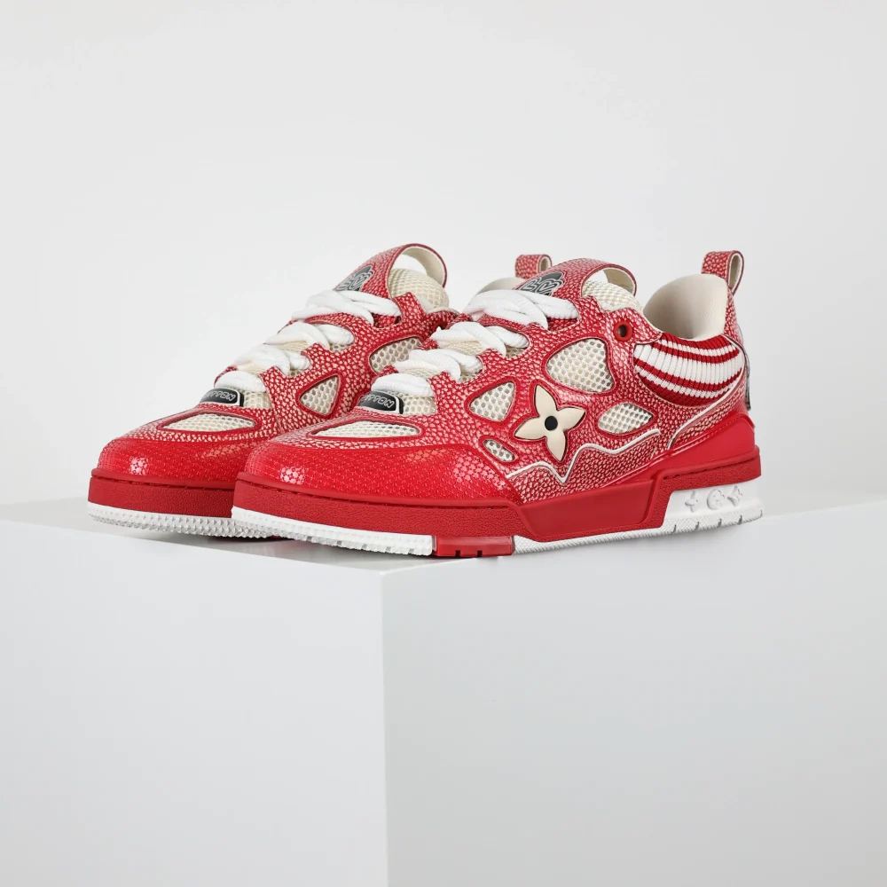 Skate Sneaker Strickkragen Rot – Bild 3