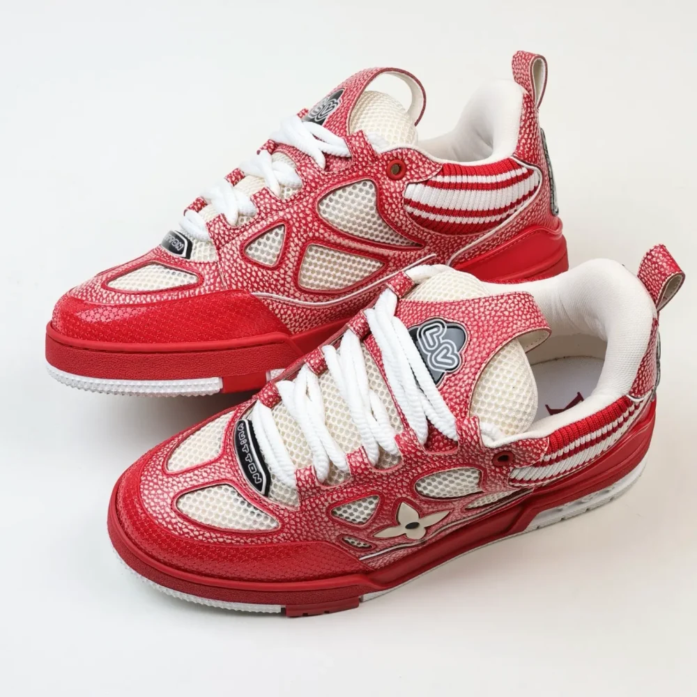 Skate Sneaker Strickkragen Rot – Bild 8