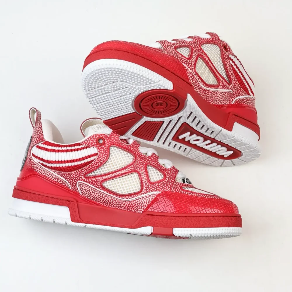 Skate Sneaker Strickkragen Rot – Bild 7