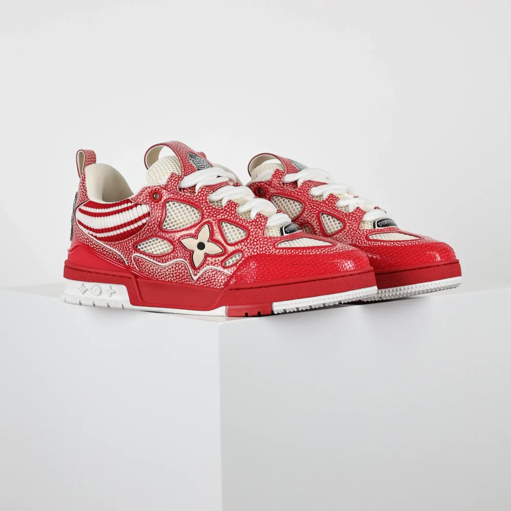 Skate Sneaker Strickkragen Rot – Bild 2