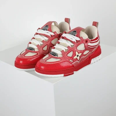 Skate Sneaker Strickkragen Rot