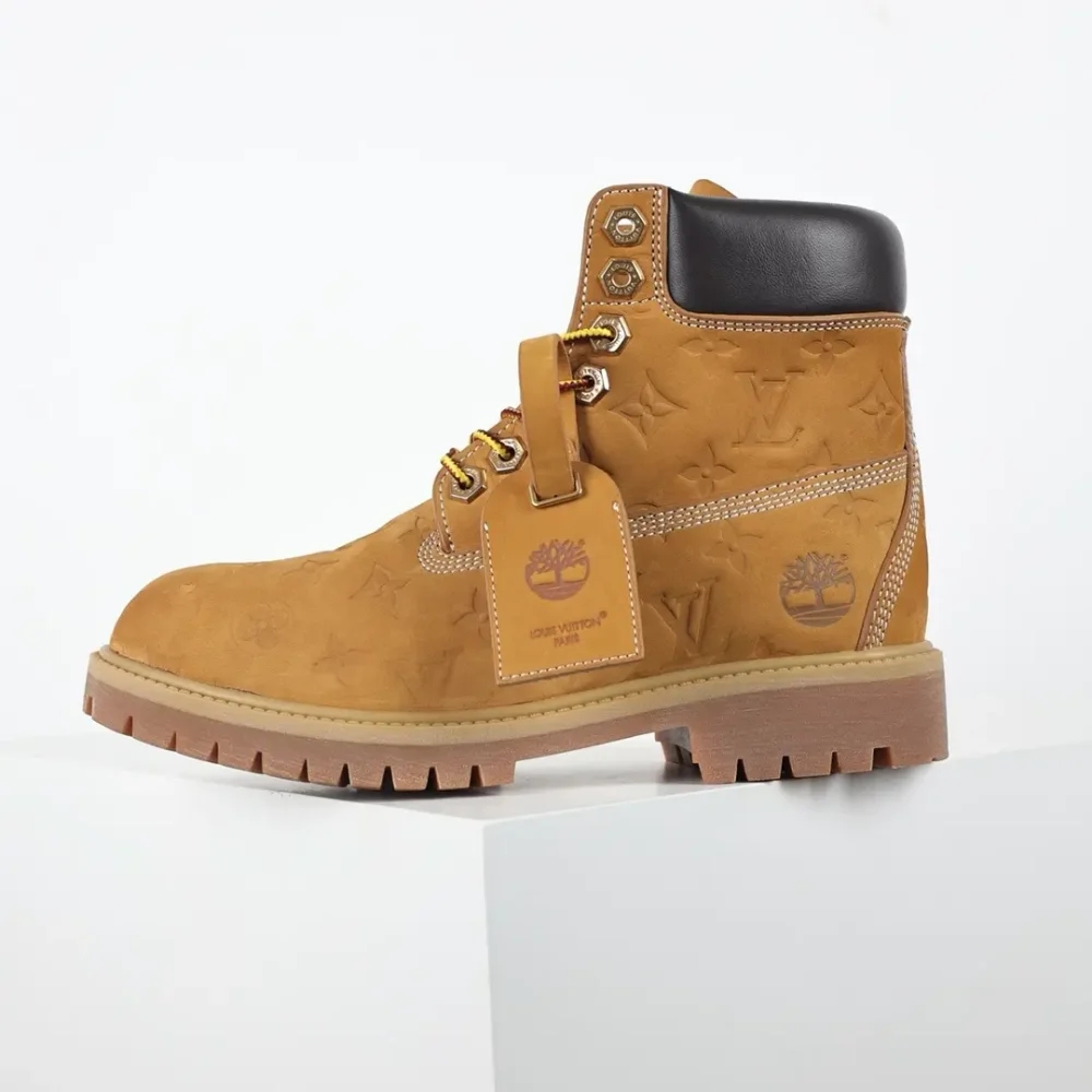 Stiefeletten mit „L.U. Timberland“-Schriftzug in Weizen – Bild 4