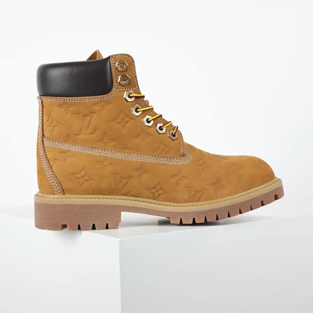 Stiefeletten mit „L.U. Timberland“-Schriftzug in Weizen – Bild 5