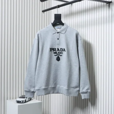 Sweatshirt mit Handtuch-Logo-Revers und Stickerei