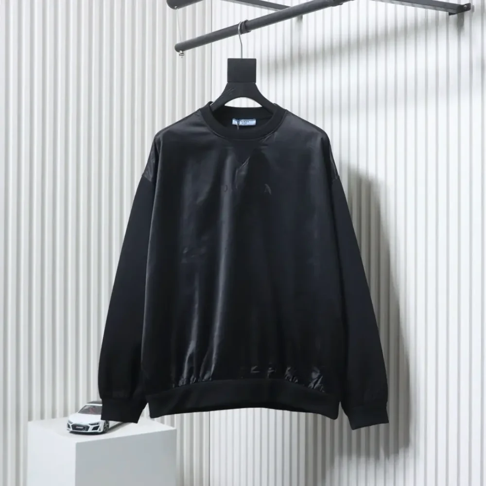 Sweatshirt mit Nylonbesatz, Jacquard-Frontpanel und Logo