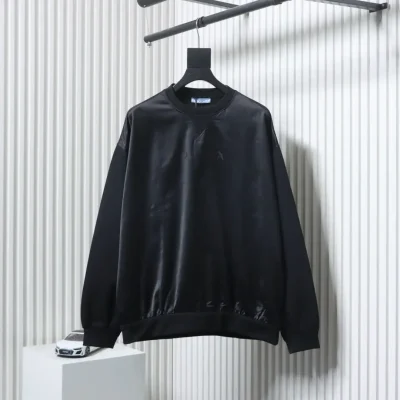 Sweatshirt mit Nylonbesatz, Jacquard-Frontpanel und Logo