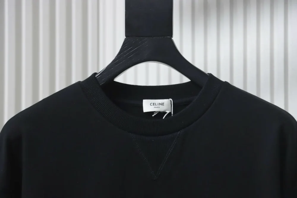 Sweatshirt mit Rundhalsausschnitt und Logostickerei von Celine – Bild 3
