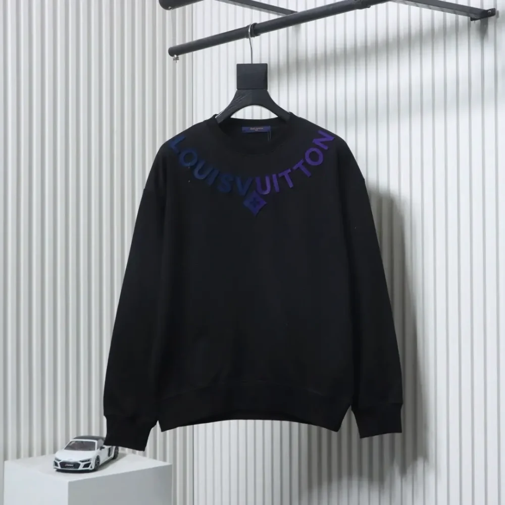 Sweatshirt mit Rundhalsausschnitt und aufgestickten Buchstaben in Farbverlaufszahnbürste XXL – Bild 11
