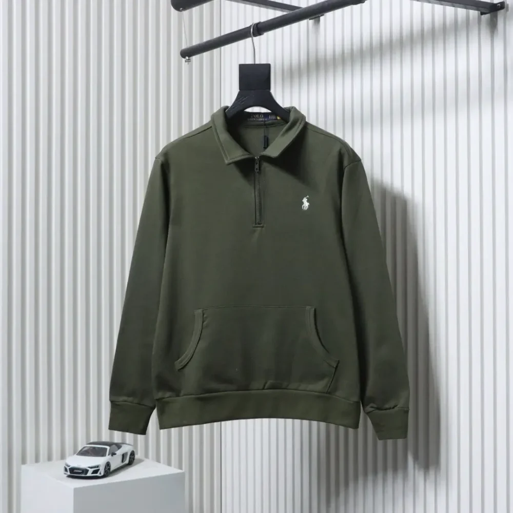 Sweatshirt mit halbem Reißverschluss und Pony-Logo