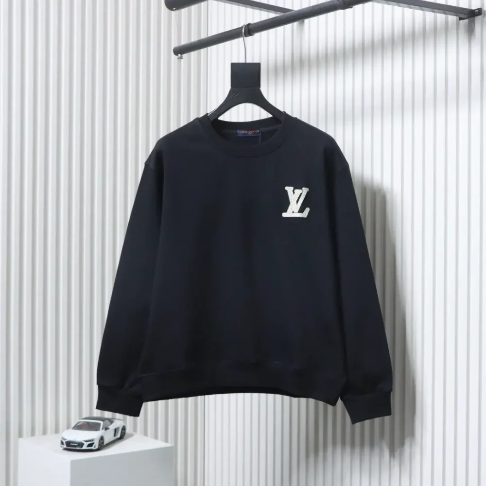 Sweatshirt mit kleinem, gesticktem Logo und Rundhalsausschnitt