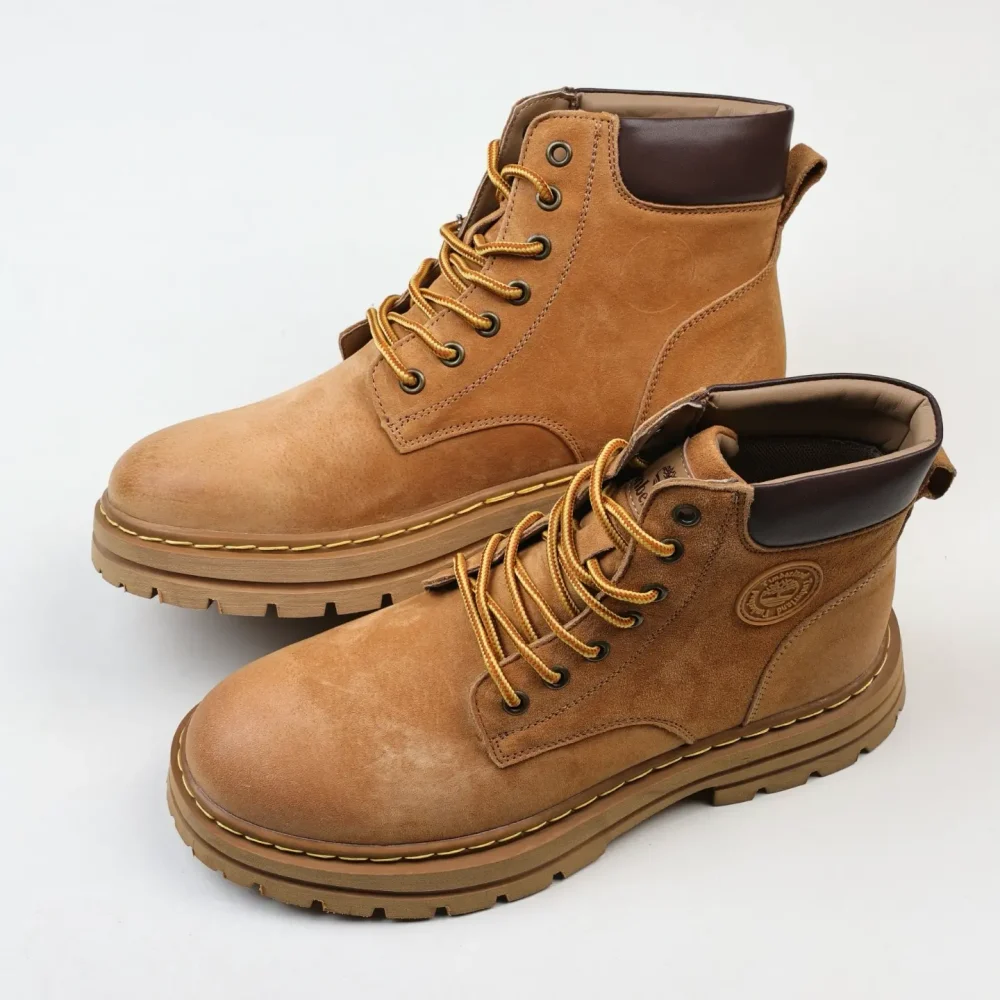 Timberland Outdoor High Top Casual große gelbe Stiefel braun – Bild 7