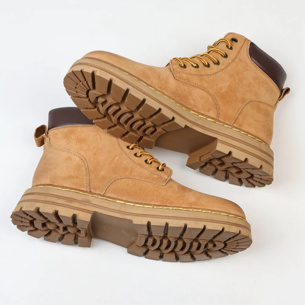 Timberland Outdoor High Top Casual große gelbe Stiefel braun – Bild 8